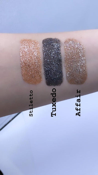 LIQUID GLITTER EYESHADOW(STILLETO, TUXEDO, AFFAIR) - Face Of Dee