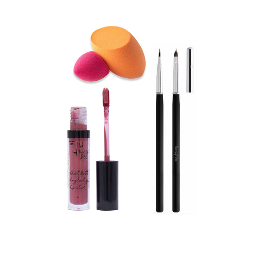 Velvet Matte Long-lasting Lipstick + The Duo Blenders + Tip & Blend Perfect Lips Brush - (Combo Pack Offer) - Face Of Dee